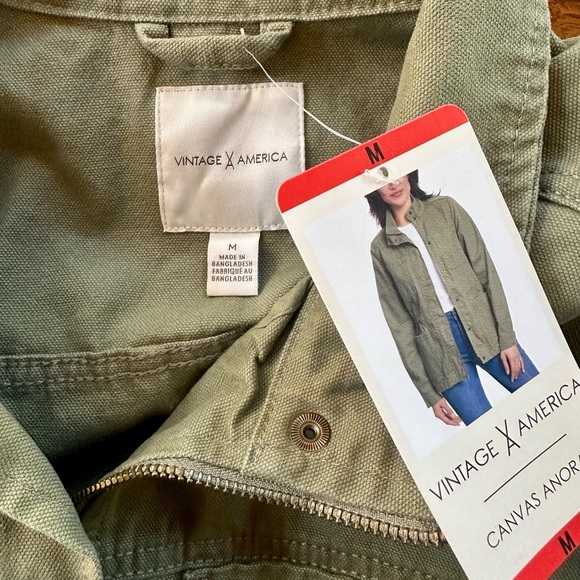 Vintage America Olive Canvas Anorak “Barn Jacket”  Size Medium New With Tag - Picture 12 of 12